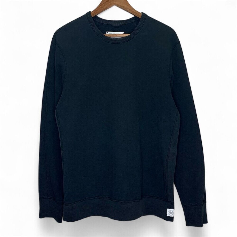 Reigning Champ Sweatshirt Mens Large Black Crewneck Pullover Casual Logo